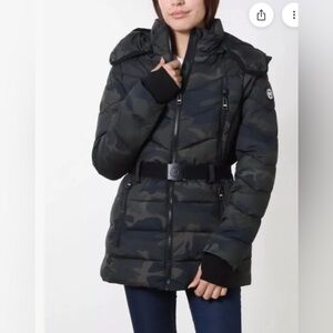 NWT- Michael Kors Camouflage Puffer Coat